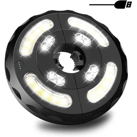 Lampe pour parasol de jardin, lampe de parasol de terrasse à 28 LED avec interrupteur à 3 modes, lampe pour parasol rechargeable par USB (1/3)