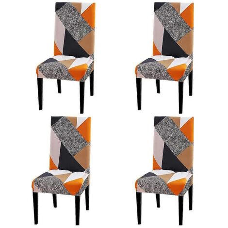 Housses de chaises extensibles pour salle à manger, housses de chaises universelles pour la maison, le restaurant, le bar et l'hôtel (lot de 1) (1/5)