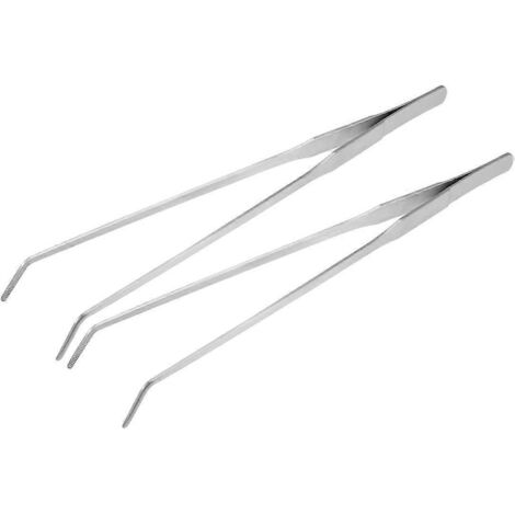 Pince à épiler courbée pour aquarium, 27 cm, acier inoxydable extra long, pour plantes aquatiques, lot de 2 (1/3)