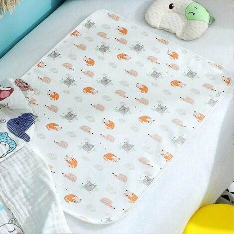 Matelas à langer réutilisable et imperméable de 70 cm x 90 cm pour lit (1/5)