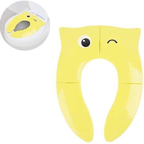 Réducteur de toilettes de voyage pliable pour enfant, siège de toilette portable pour bébé, confortable en PP avec 4 pieds antidérapants (1/4)