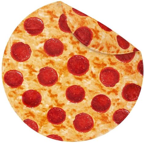 Couverture Pizza 2.0 Double Face pour Adultes et Enfants, Couverture Tortilla Burritos en Flanelle 285 g/m² (1/5)