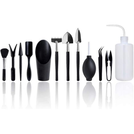 Ensemble de 12 mini-outils de jardinage pour plantes succulentes - Pour l'intérieur et le jardin (Ensemble de 12 outils) (1/5)