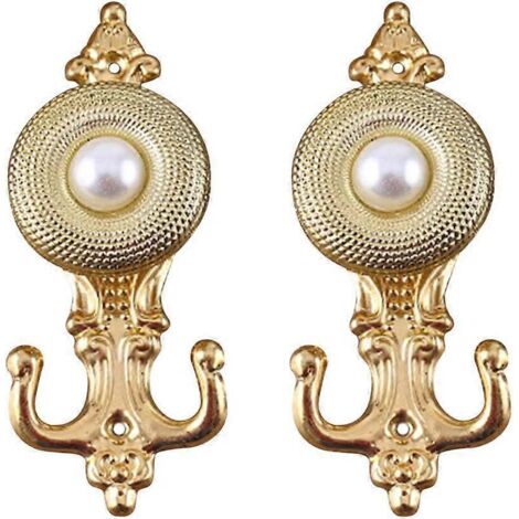 paire de rideaux décoratifs en perles métalliques à suspendre au mur, avec crochets et pompons, à usage multiple. (1/5)