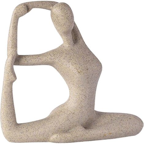 Figurine artistique de yoga, sculpture en résine faite à la main, mobilier de bureau, statue de yoga Noble Fitness (1/5)