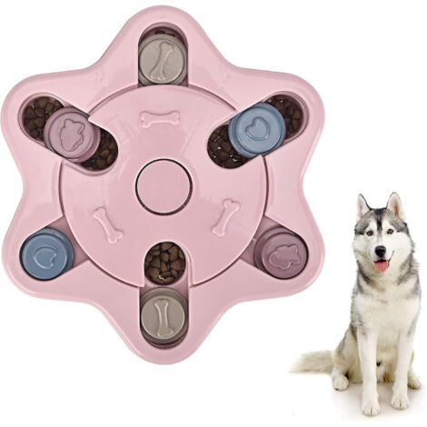 Distributeur de friandises ludique et stimulant pour chiens, idéal pour occuper les chiots et les divertir. (1/5)