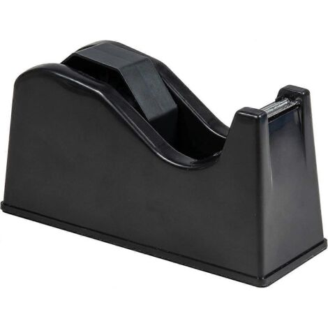 Porte-film pour dérouleur de ruban adhésif de bureau (compatible avec les mandrins de 25 et 75 mm) avec base lestée antidérapante noire (1/3)