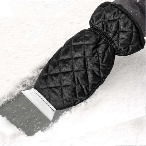 Grattoir à glace pour voiture, gant grattoir à glace et à neige pour pare-brise avec doublure imperméable. (1/5)