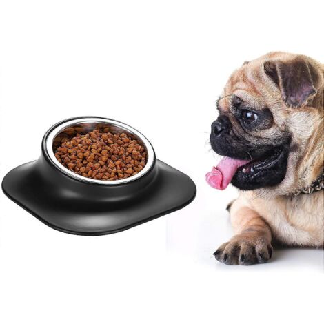 Gamelle surélevée pour chien et chat, petite et moyenne, en acier inoxydable, pour nourriture et eau, antidérapante et étanche. (1/5)