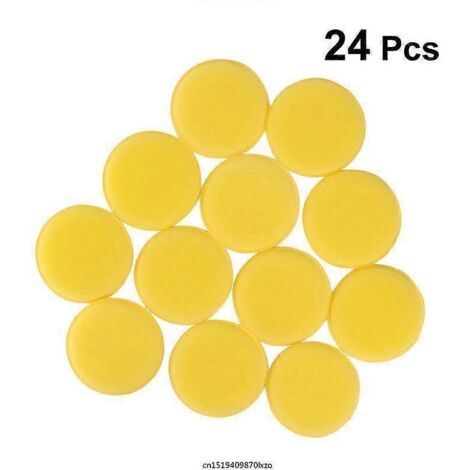 Lot de 24 éponges de nettoyage auto, mousse de polissage, applicateur de cire, tampon de lavage. (1/4)