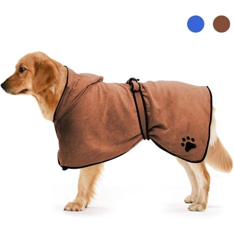 Peignoir en microfibre pour chien, séchage rapide, serviette de bain pour chien (1/5)