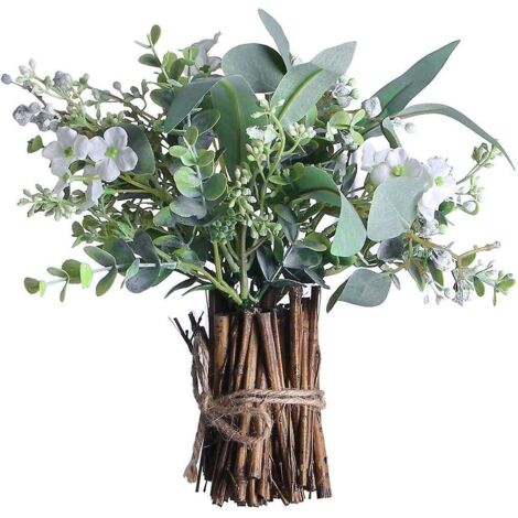 Plantes artificielles de 26 cm - Pot en bambou mélangé, décoration intérieure (1/5)