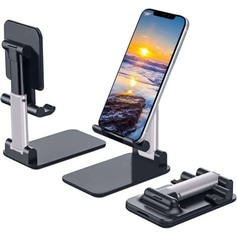 Support de téléphone portable (1 pièce), support de bureau réglable en angle et en hauteur, stable et antidérapant (1/5)
