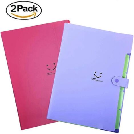 Chemise de classement portable extensible, porte-documents A4, chemise pliée A4, 5 compartiments, format de poche (1/5)