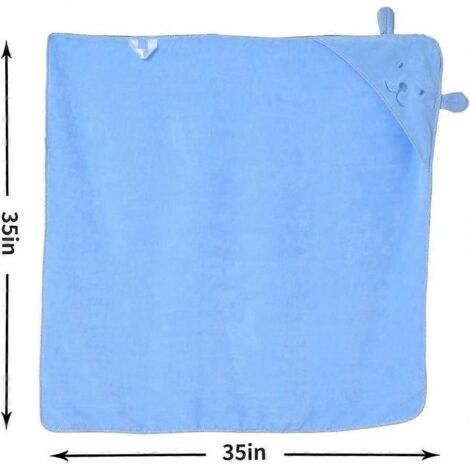 Serviette de bain à capuche en coton biologique pour enfants, poncho pour tout-petits, idéale pour la douche, la piscine et la plage, lot de 3 (1/2)