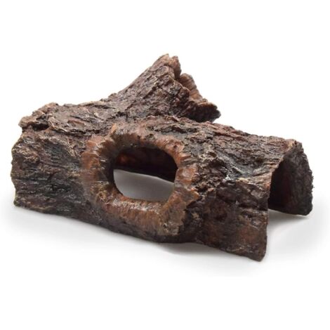 Troncs d'arbres décoratifs pour aquarium, ornements en résine imitation bois flotté, grottes cachées en résine pour petits lézards et reptiles (1/4)
