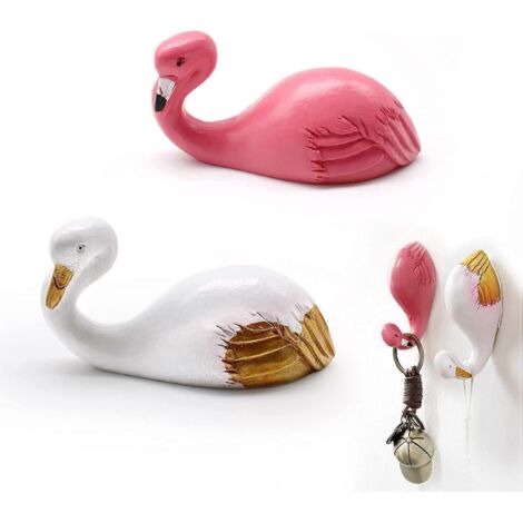 Lot de 2 crochets muraux avec adhésif 3M haute viscosité à motif animal, crochets de porte en résine écologique, adaptés à la salle de bain, aux portes vitrées et à la cuisine. (1/4)