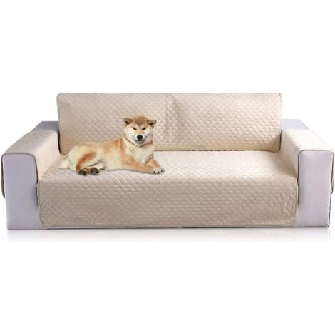 Housse de canapé antidérapante, protection pour canapé et fauteuil (beige, 2 places) (1/4)