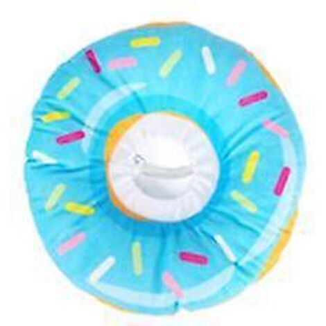 Collier conique pour chat, collier de récupération pour chaton, collier de protection souple après une intervention chirurgicale (XS, motif donut bleu) (1/5)