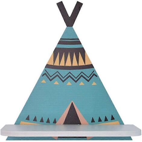 Étagères murales - Petite étagère murale en forme de tente - Étagères flottantes créatives en bois - 27,5 x 25 x 15 cm (1/5)