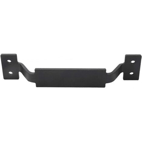 Ensemble de poignées de porte coulissante de grange, style antique, en fonte massive, pour porte noire, cuisine (1/5)