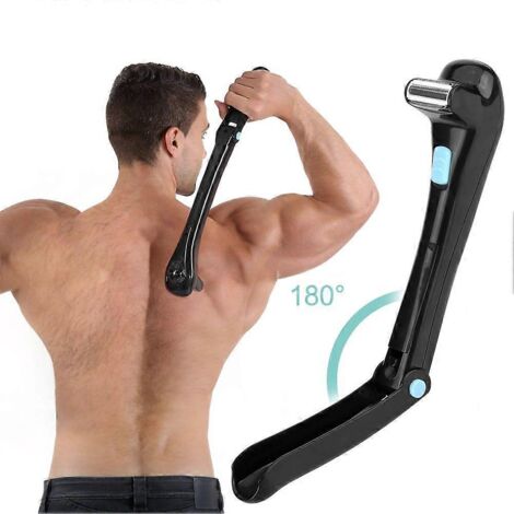 Rasoir pour le dos, rasoir électrique pliable sans fil noir (1/4)