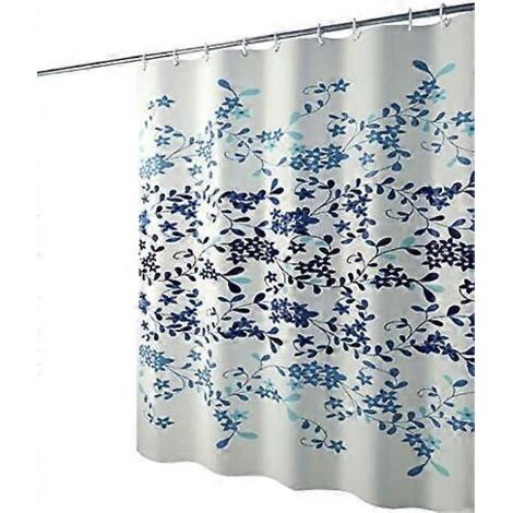 Rideau de douche anti-moisissures et antibactérien avec anneaux, impression numérique 3D aux couleurs vives (150 x 180 cm) (1/5)