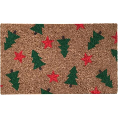 Tapis de porte de Noël patchwork, décoration intérieure antidérapante, pour porte d'entrée ou d'intérieur. (1/5)