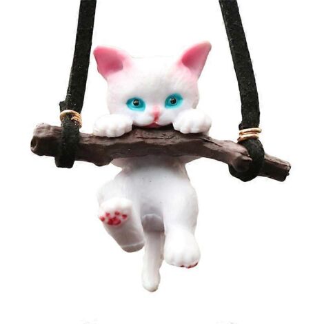 Pendentif chat en forme de branche de voiture, pendentif pour rétroviseur, accessoire mignon pour l'intérieur de la voiture, pour femmes et filles (1/3)