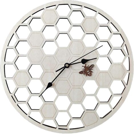 Horloge murale en bois, horloge vintage de 30 cm, horloge murale au design moderne, grande horloge murale, horloge murale silencieuse (1/5)