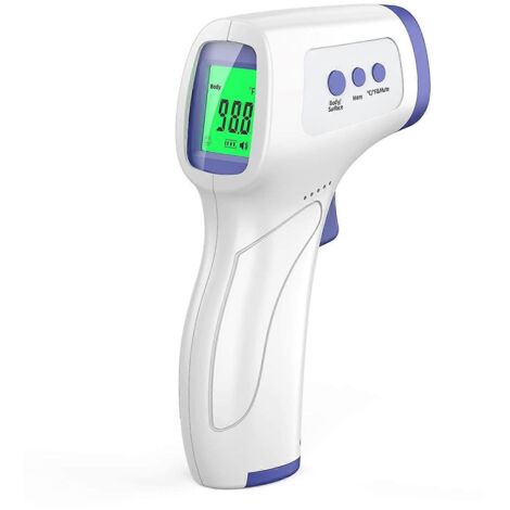 Thermomètre sans contact pour adultes, thermomètre frontal pour la fièvre, thermomètre corporel et thermomètre de surface (1/3)
