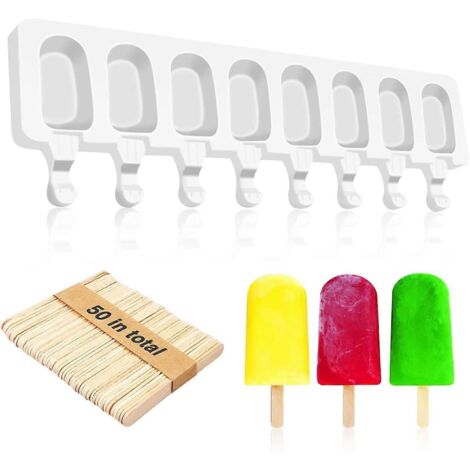 Moule à glace à 8 alvéoles, moule à glace en silicone réutilisable (1/4)