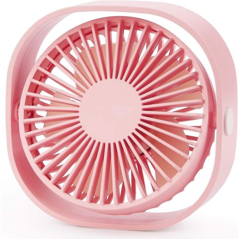 Ventilateur de table USB portable, mini ventilateur de bureau personnel avec rotation à 360° et 3 vitesses réglables pour le bureau (1/5)