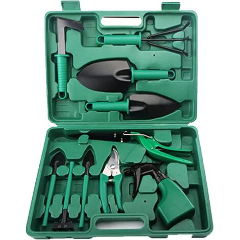 Ensemble de 10 outils de jardin avec étui de transport, sécateur (1/5)
