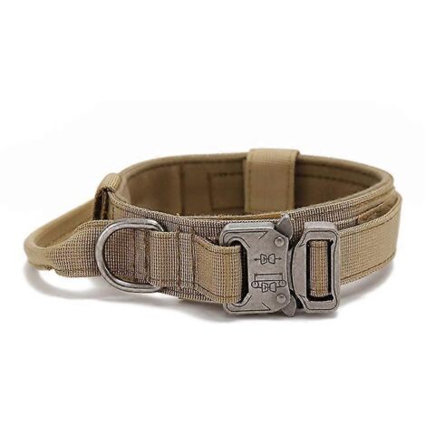 Collier tactique pour chien, collier militaire pour chien, collier en nylon réglable, boucle en métal robuste avec poignée. (1/3)