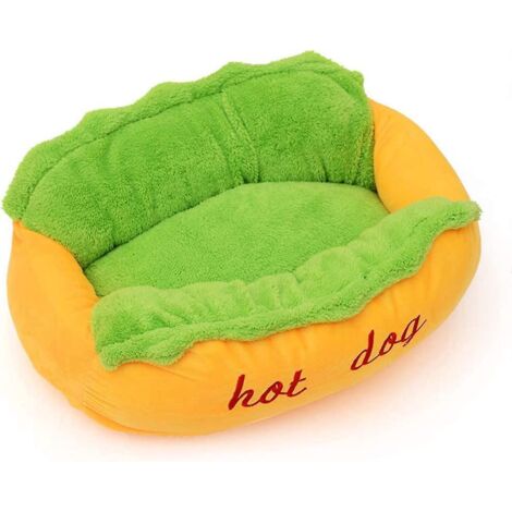 Lits pour chiens Hot Dog, tapis doux amovible, canapé pour animaux de compagnie, lits mignons pour chiots et chats, coussin de couchage confortable (1/5)