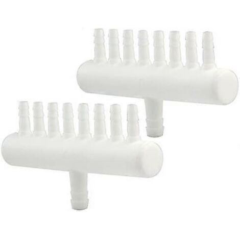 Raccords de tuyau d'arrivée d'air pour aquarium, filtres blancs (1/4)