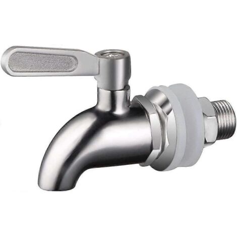 Robinet à fût, distributeur de boissons, robinet à bière, robinet à vin - Acier inoxydable, diamètre 16 mm (1/3)
