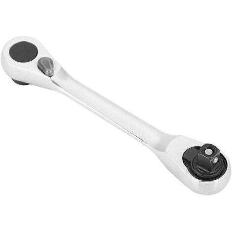 Jeu de clés à cliquet - Mini clé à cliquet 1/4" avec douille et tournevis réversible à dégagement rapide (72 dents) (1/5)