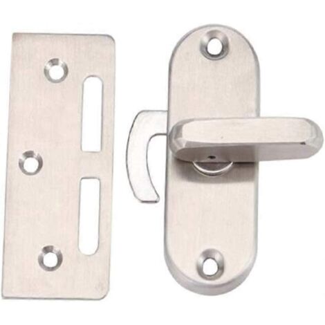 Boucle de verrouillage en acier inoxydable, verrou de porte coulissante à bascule, loquet à came, boucle de porte incurvée (1/3)