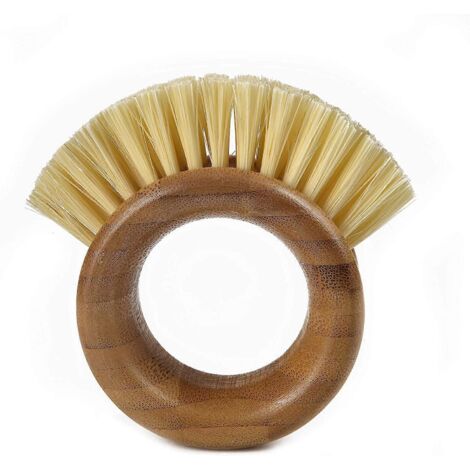 Brosse de nettoyage 2 en 1 pour fruits et légumes, petite (1 pièce), blanche (1/5)