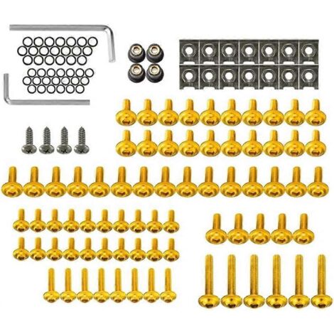 Kit de boulons de carénage de moto (137 pièces), comprenant vis, clips et fixations.