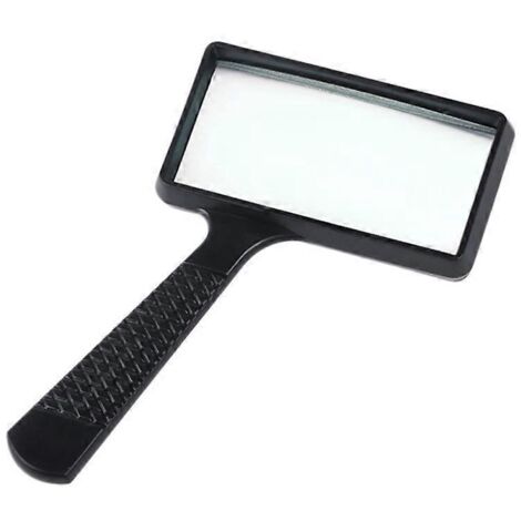 Loupe portable 3X 10x5cm, loupe rectangulaire, lentille en verre résistant aux rayures pour la lecture (1/5)
