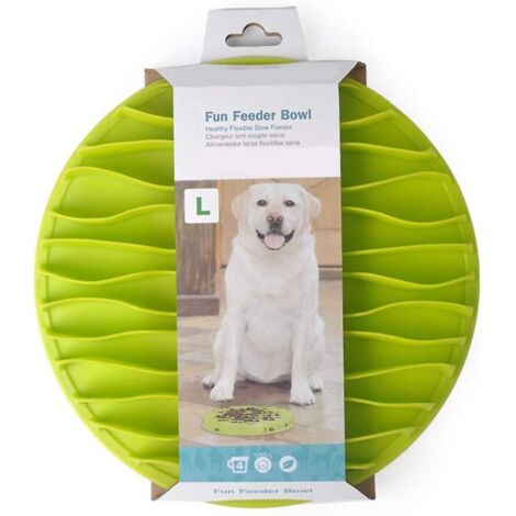 Gamelle anti-glouton pour chiens et chats, antidérapante - Favorise une alimentation saine et une digestion lente (1/5)