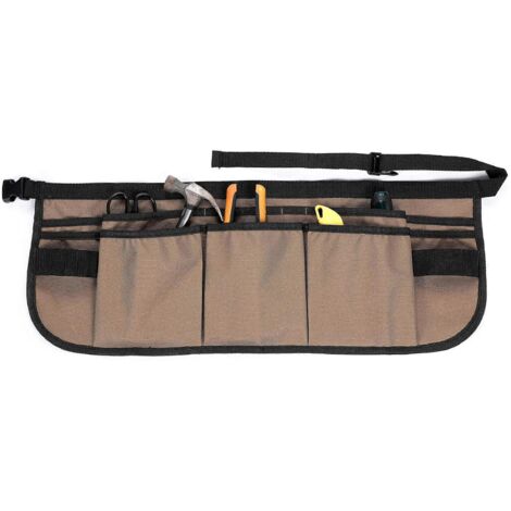 Ceinture porte-outils de jardin avec 13 poches, imperméable, en tissu Oxford 600D, avec tablier et sac banane. Ceinture porte-outils de jardin ajustable. (1/5)