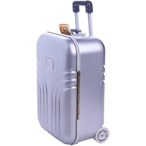 Tirelire en forme de valise créative, mini tirelire pour valise à roulettes, décoration moderne pour bureau (1/5)