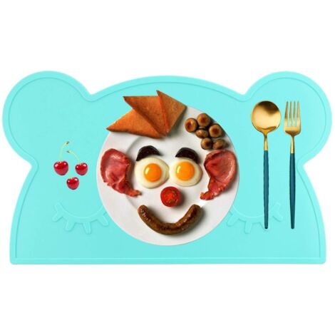Set de table de Noël pour enfants, sets de table mignons en silicone antidérapant, lavables, pour la table à manger (1/3)
