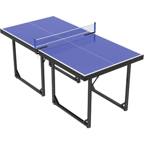Table de Ping-Pong Pliante Intérieur, Table Tennis avec Filet, Sans Montage, 182x91 cm, Bleu et Violet (1/5)