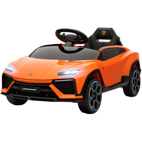 Voiture Électrique Enfant Lamborghini avec Klaxon et Télécommande, 101.5x49x43 cm, Orange (1/5)