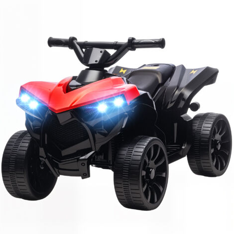 Quad enfant 6V ATV électrique avec musique et phares LED, rouge, 70x42x45cm, pour enfants 3-6 ans (1/5)